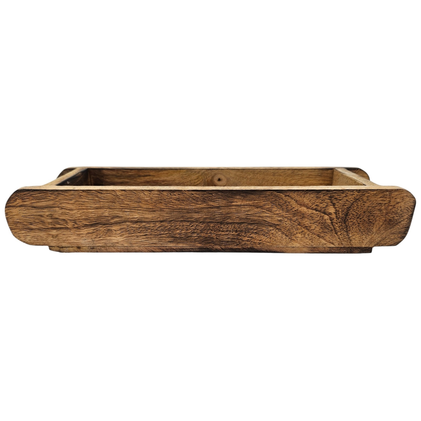 Holzkiste Ziegelform Mangoholz Ziegelsteinform Kiste Landhaus Holz Kasten klein 30x9 cm