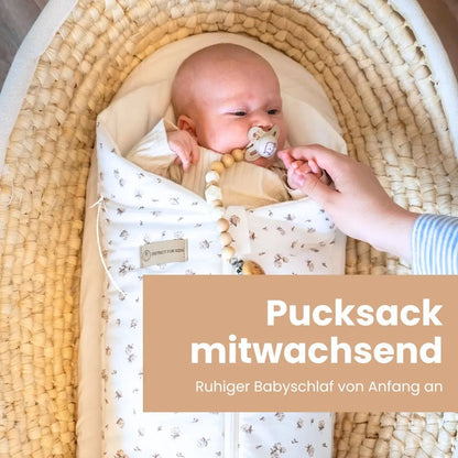Pucksack Baumwolle Rosen | 2.5 TOG Ganzjahres Babyschlafsack