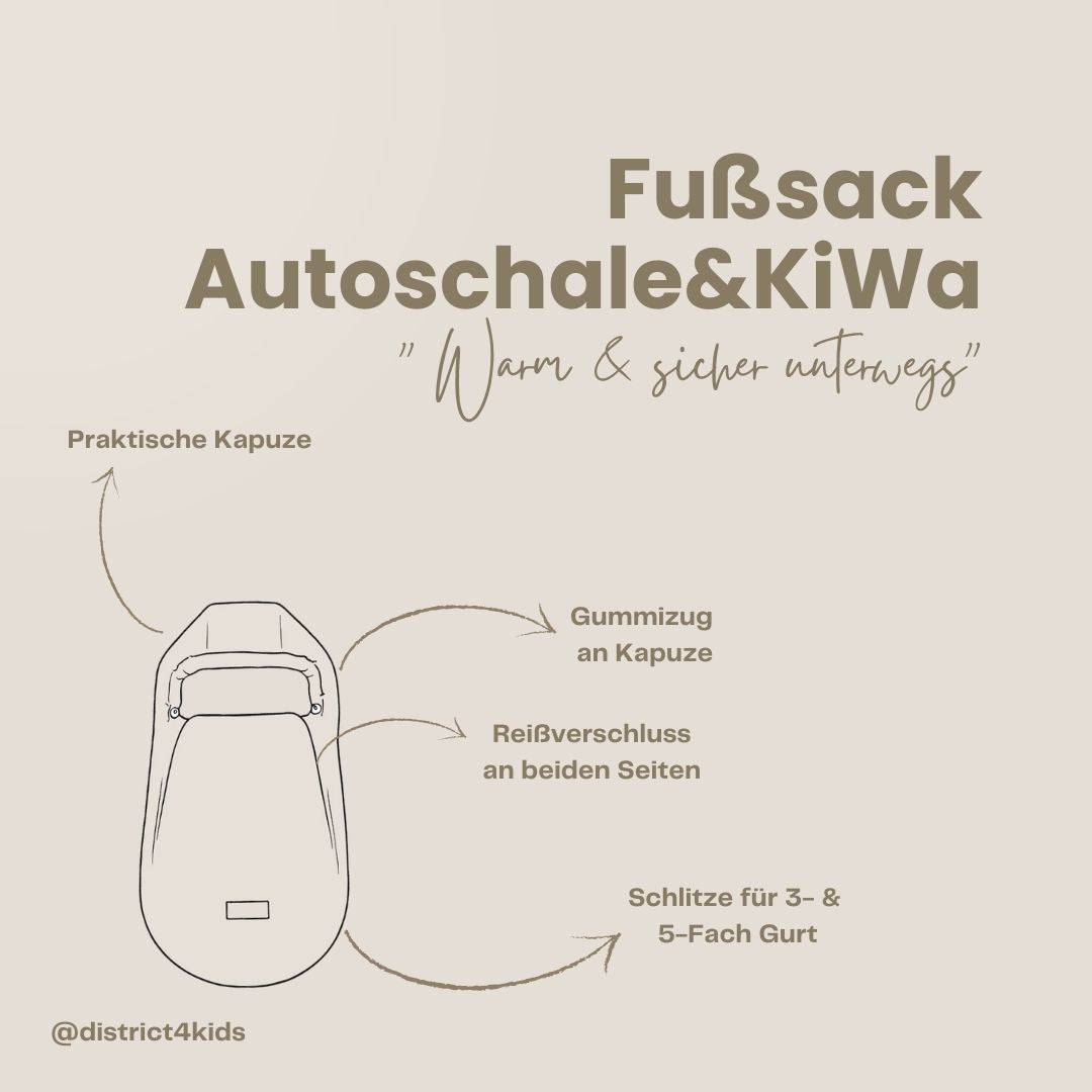 Fußsack Musselin Muster für Kinderwagen, Babywanne & Autoschale