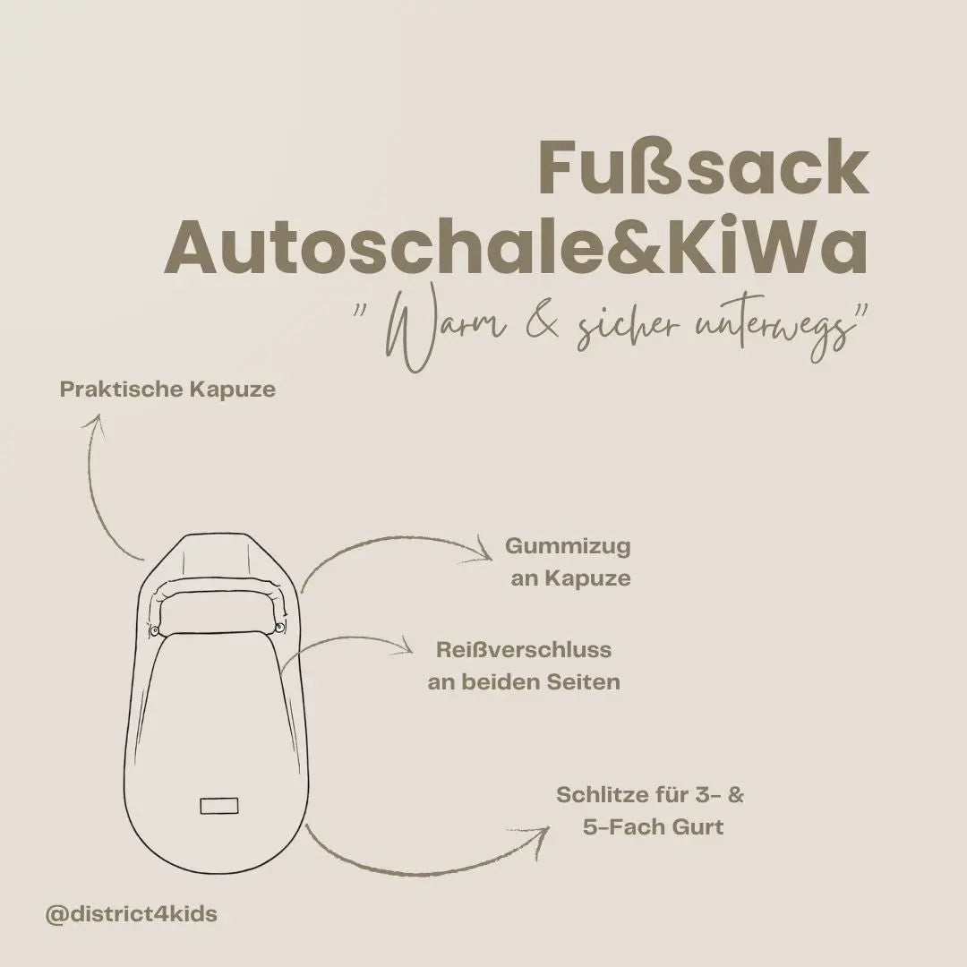 Winterfußsack Bouclé – kuschelig warm