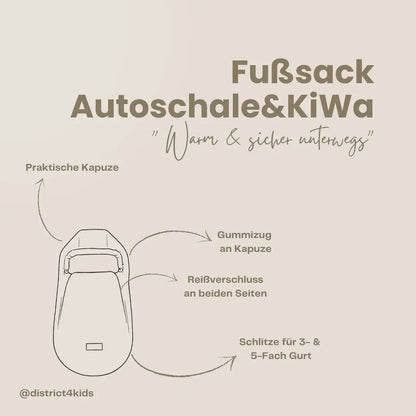 Winterfußsack Bouclé – kuschelig warm