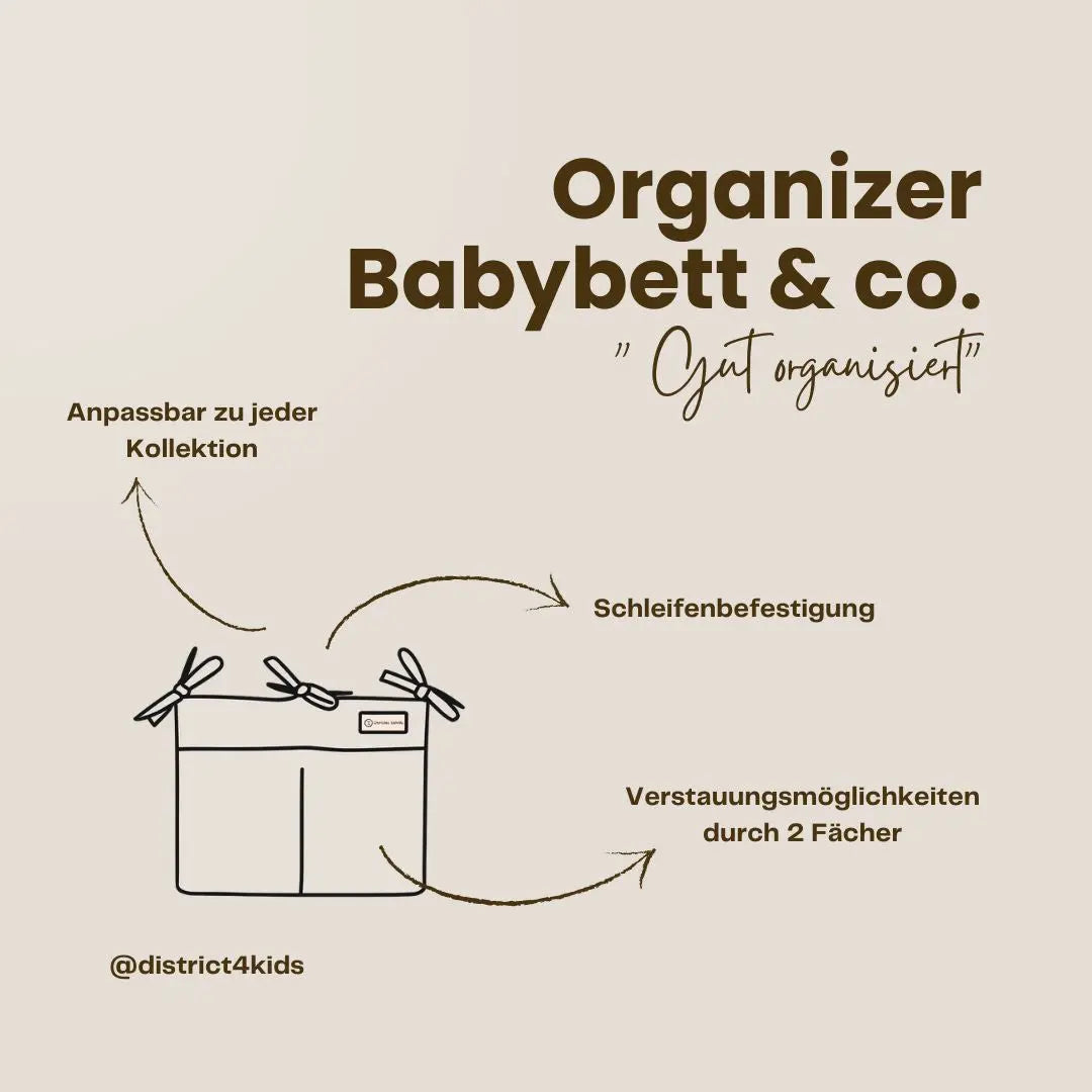 Organizer Bouclé - Ordnung am Babybett