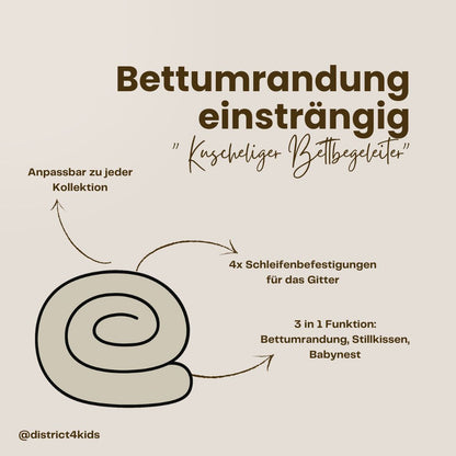 Bettschlange einsträngig Cord - Schutz, Komfort & Vielseitigkeit für dein Baby