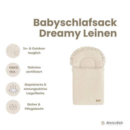 Babyschlafsack Dreamy Leinen | 2.5 TOG Ganzjahresschlafsack