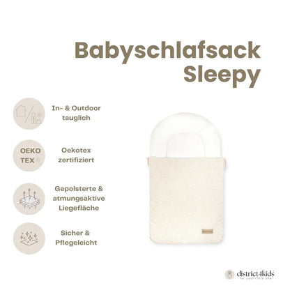 Babyschlafsack Sleepy Baumwolle kariert | 2.5 TOG Ganzjahresschlafsack