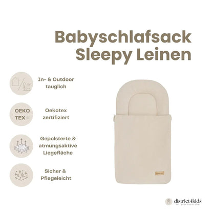 Babyschlafsack Sleepy Leinen | 2.5 TOG Ganzjahresschlafsack