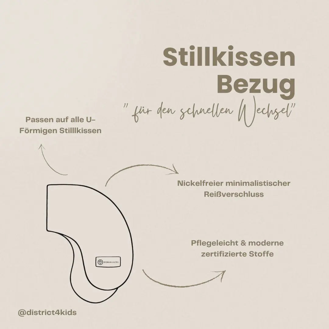 Stillkissen-Ersatzbezug Bouclé – U-Form