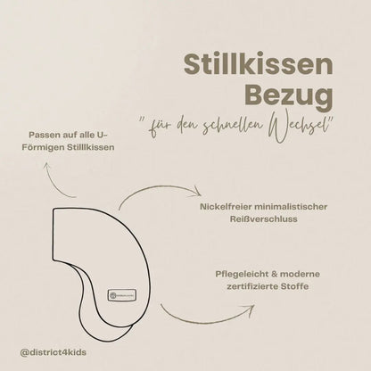 Stillkissen-Ersatzbezug Bouclé – U-Form