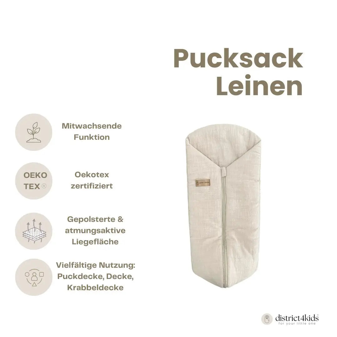 Pucksack Leinen | 2.5 TOG Ganzjahres Babyschlafsack
