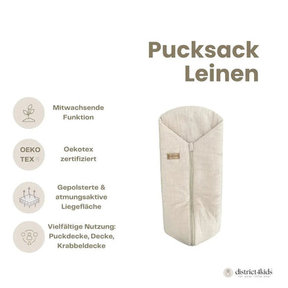Pucksack Leinen | 2.5 TOG Ganzjahres Babyschlafsack