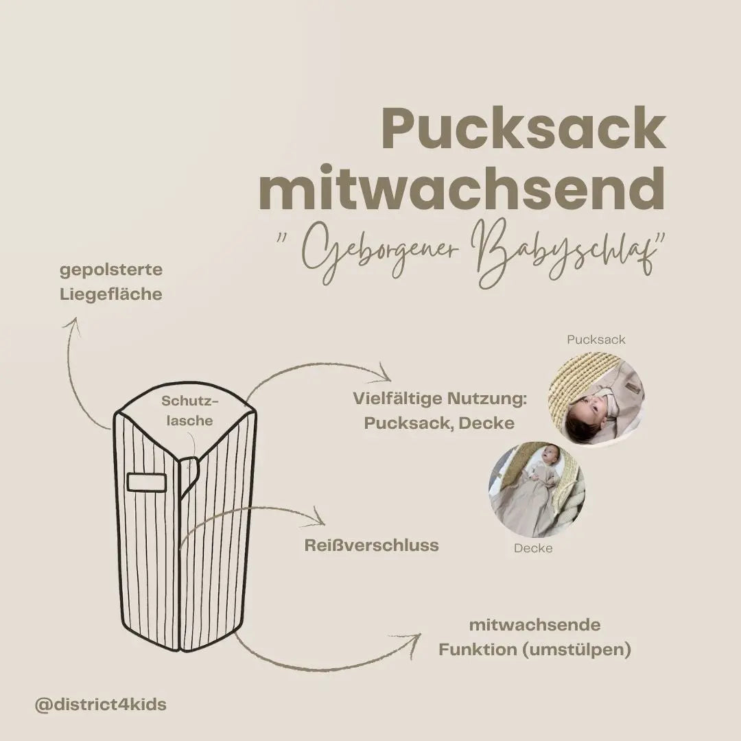 Pucksack Leinen | 2.5 TOG Ganzjahres Babyschlafsack