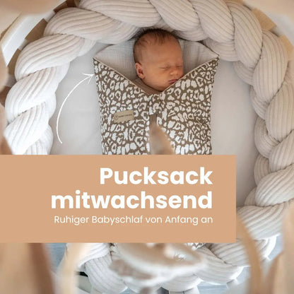 Pucksack Musselin Leoprint – 2.5 TOG Ganzjahr