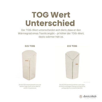 Pucksack Musselin mitwachsend - Ganzjahresschlafsack wärmend & atmungsaktiv