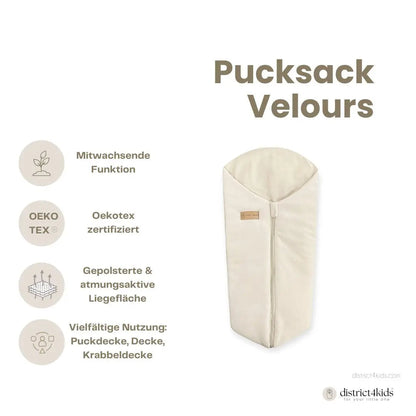 Pucksack Velours | 2.5 TOG Ganzjahres Babyschlafsack