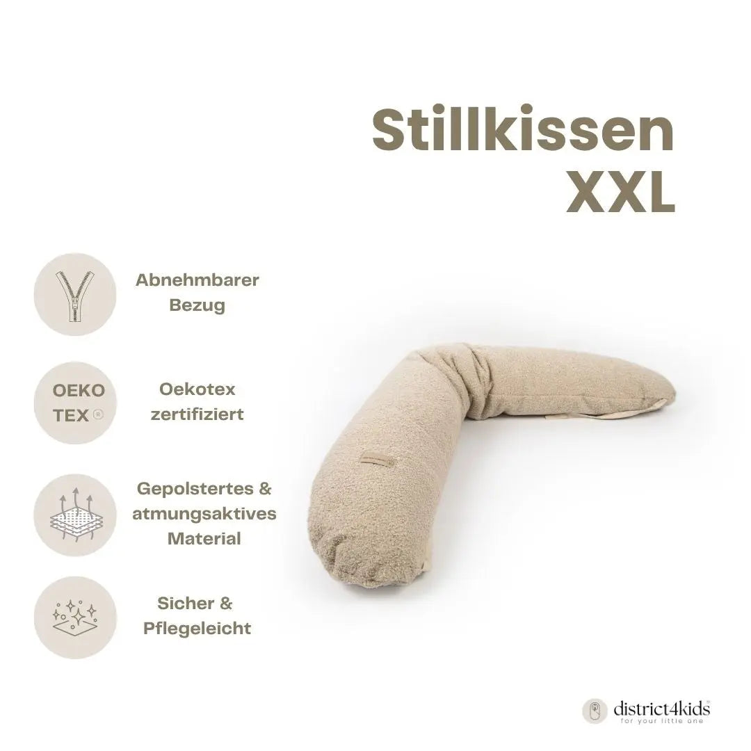 Stillkissen XXL Bouclé – ergonomisch & kuschelig