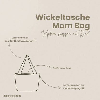 Wickeltasche Cord – für Kinderwagen