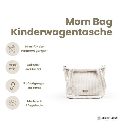 Wickeltasche Cord – für Kinderwagen
