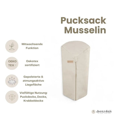 Pucksack Musselin – 2.5 TOG Ganzjahr