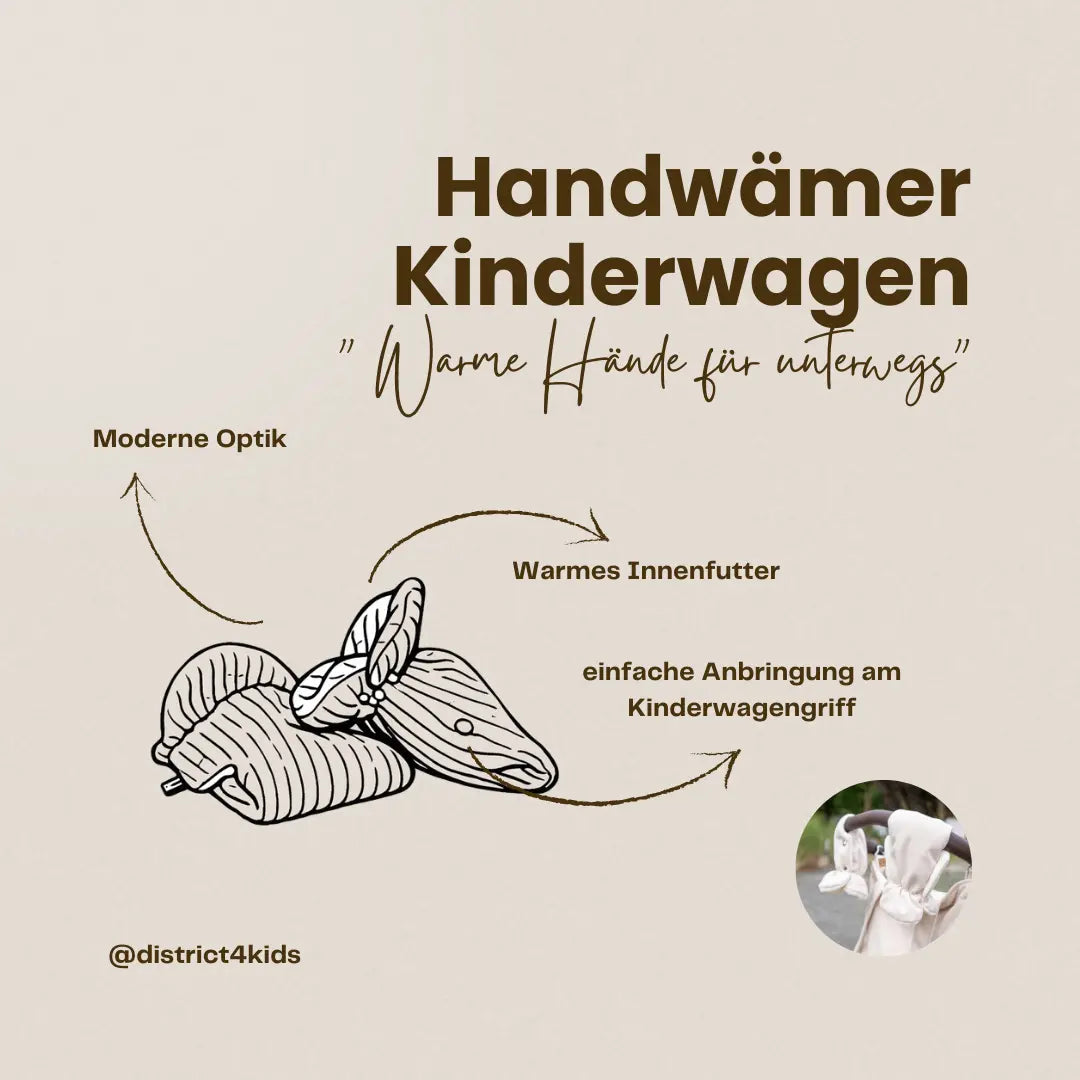 Kinderwagen-Handschuhe Cord – warm & stilvoll
