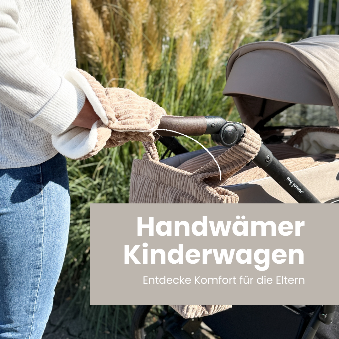 Handschuhe Cord für den Kinderwagen - modern, weich & warm
