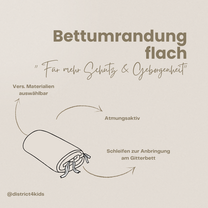 Bettumrandung Musselin für Babybett & Beistellbett – Weich, Sicher & Handgefertigt