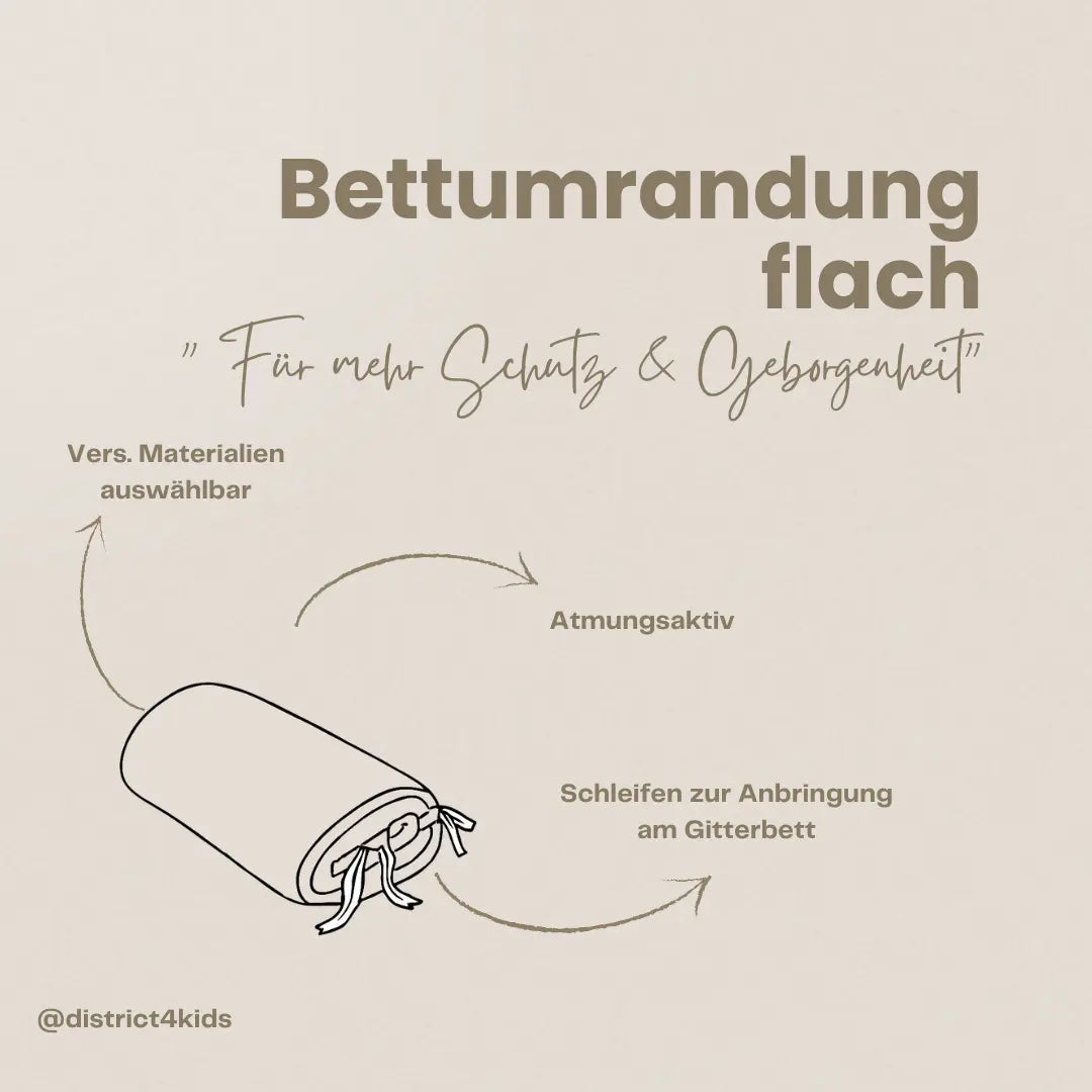 Bettumrandung Musselin – weich & handgefertigt