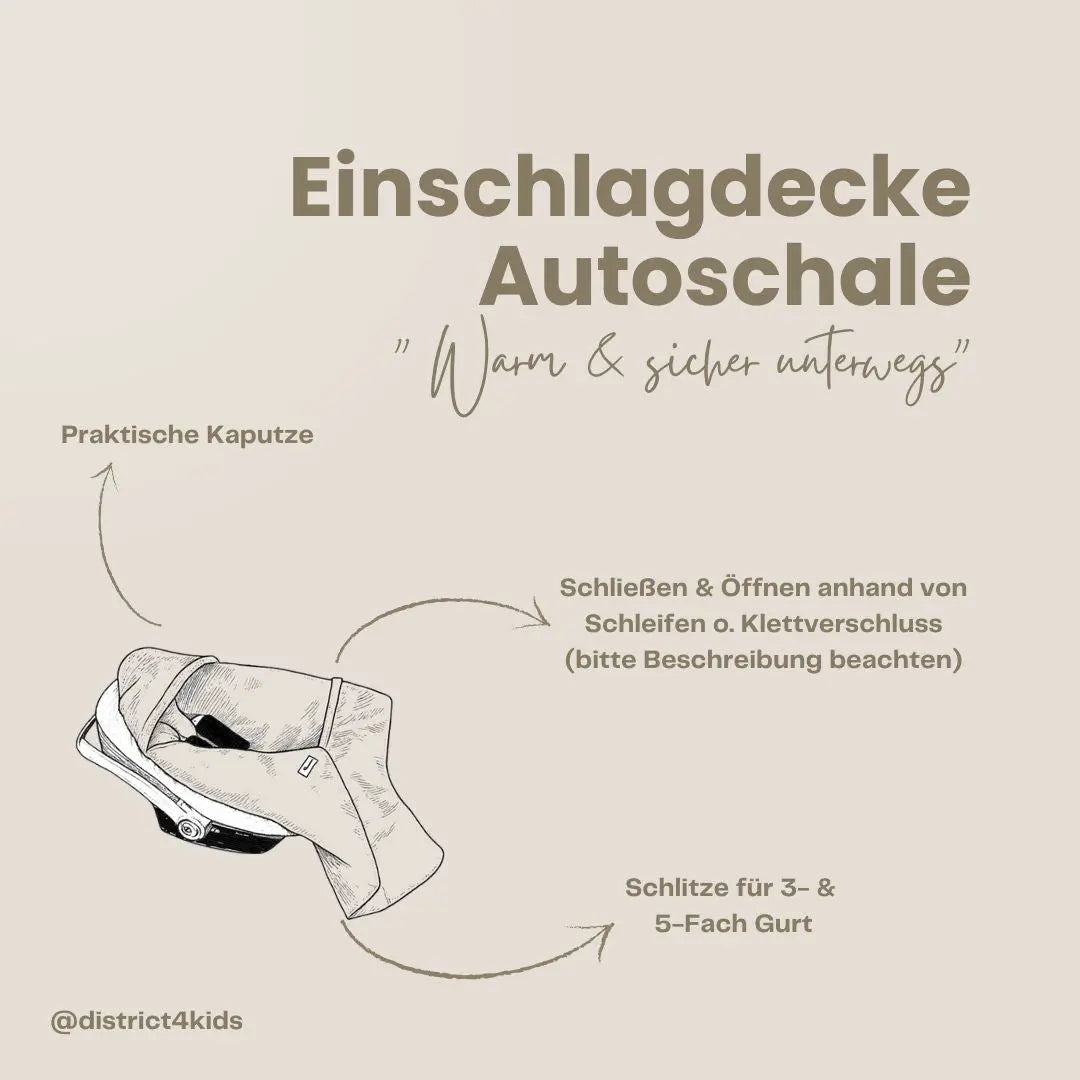 Einschlagdecke für Babyschale aus Leinen | ganzjährig 2.5 TOG