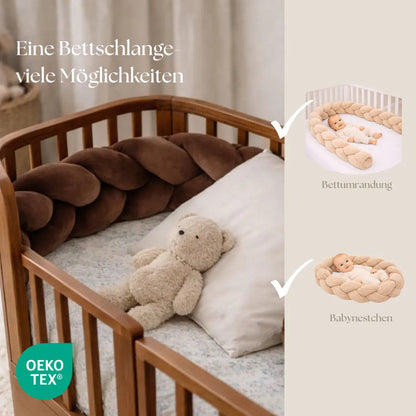 Bettschlange Velours – weich & geflochten
