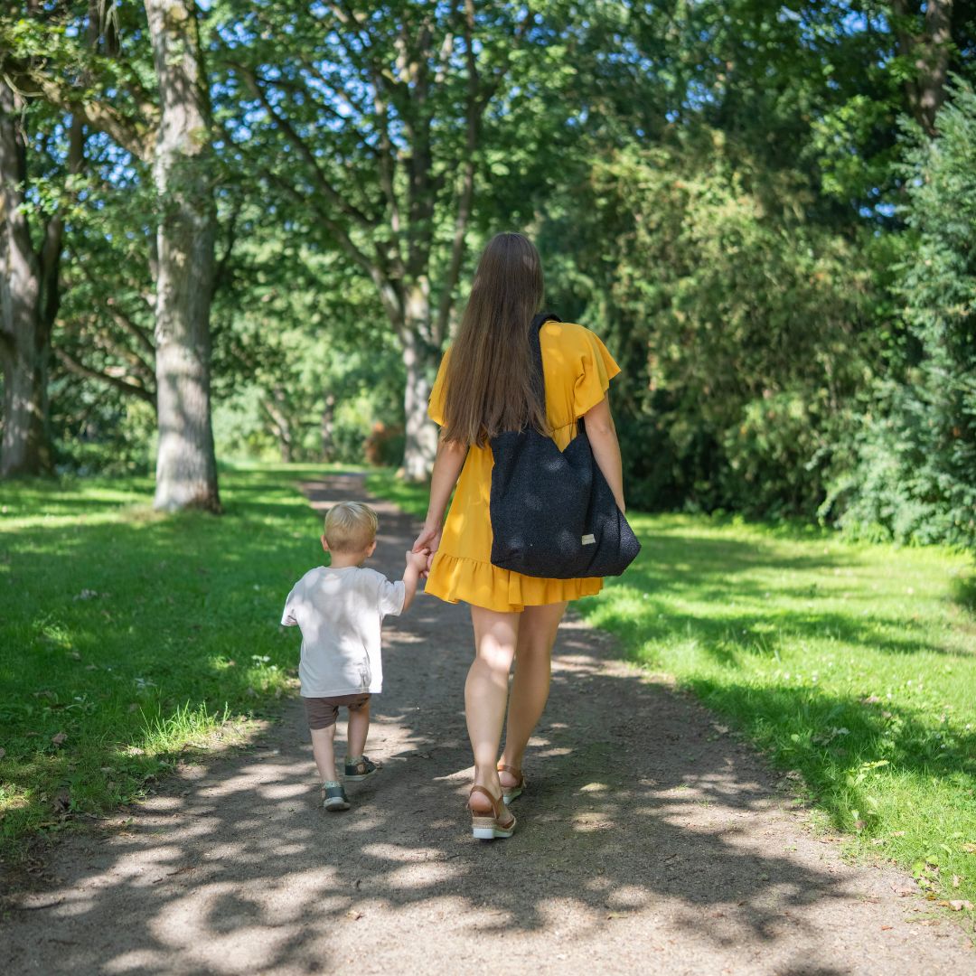 Wickeltasche Boucle Teddystoff für den Kinderwagen - Mom bag
