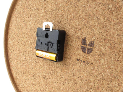 Felt and cork wall clock, 30 cm | light grey - gold | Design: Aalborg