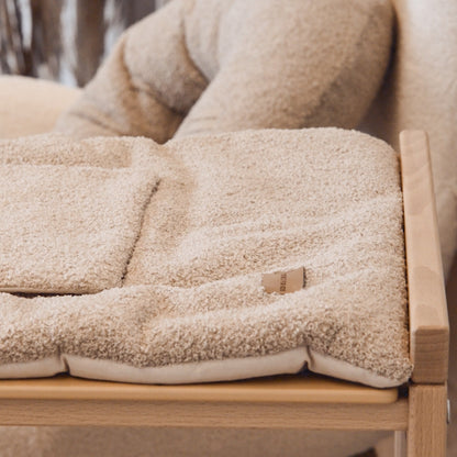 Wickelauflage Teddy Boucle mit Unterlage – natürlich & kuschelig für dein Baby
