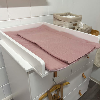 Wickelauflage Musselin mit Unterlage – natürlich & kuschelig für dein Baby