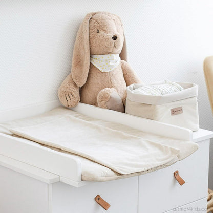 Wickelauflage Velours mit Unterlage – natürlich & kuschelig für dein Baby