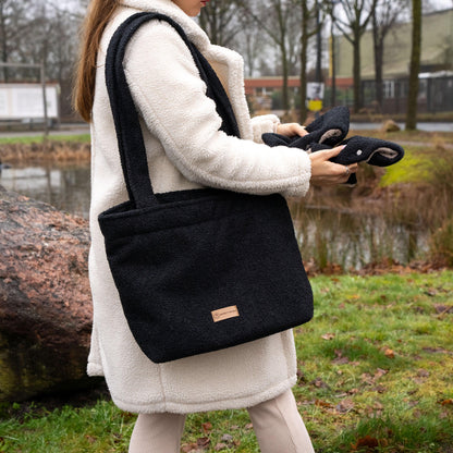 Wickeltasche Boucle Teddystoff für den Kinderwagen - Mom bag