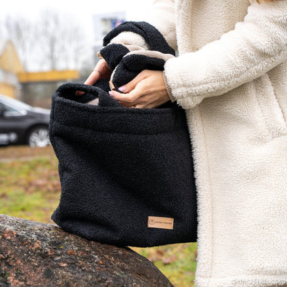 Wickeltasche Boucle Teddystoff für den Kinderwagen - Mom bag