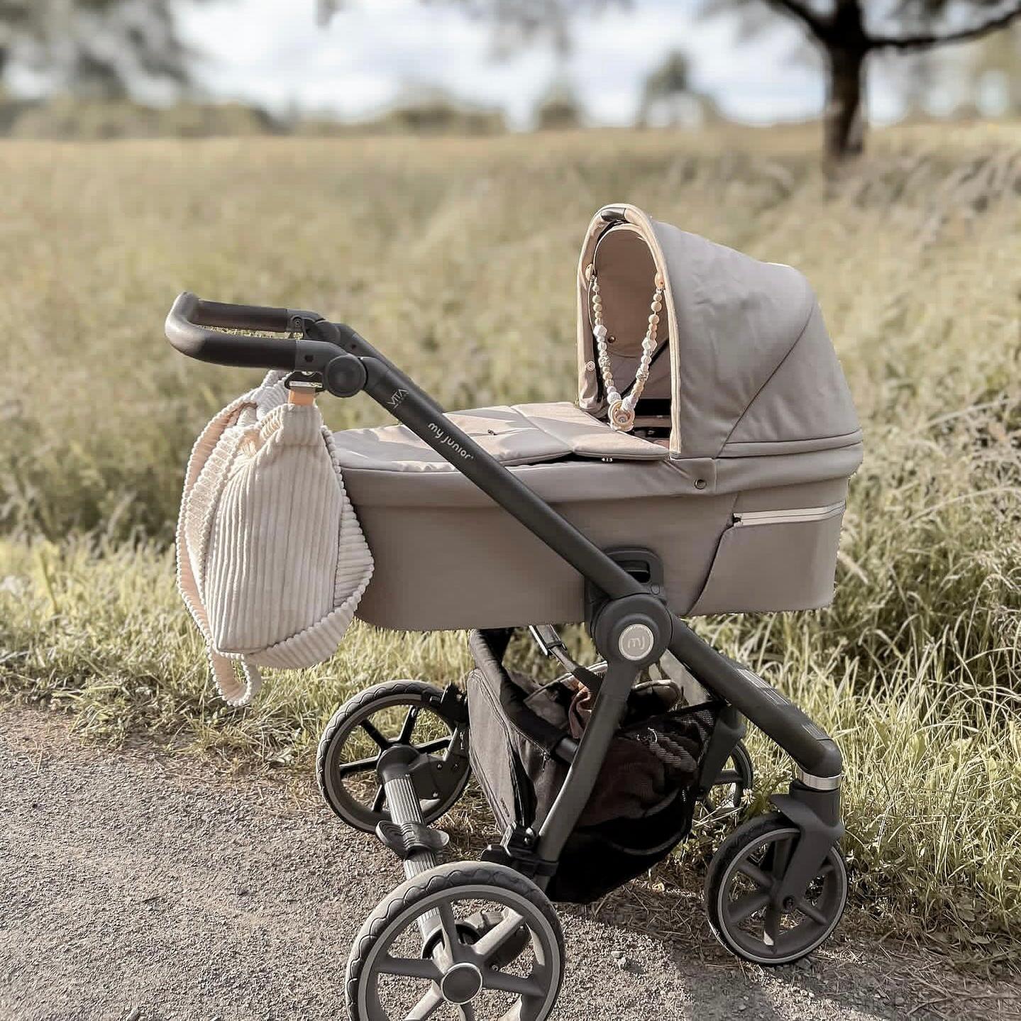 Wickeltasche Cord für den Kinderwagen- Mom bag