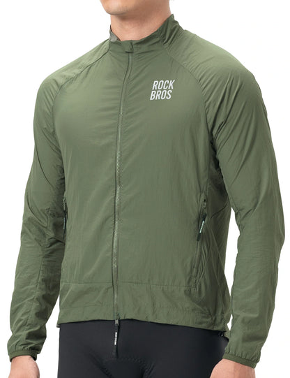 Winddichte Fahrradjacke, Leichte Atmungsaktive Schnelltrocknende Windbreaker, Faltbare