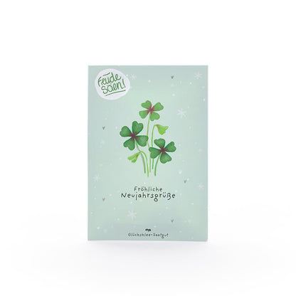 Lucky clover seeds "Your New Year's greeting"