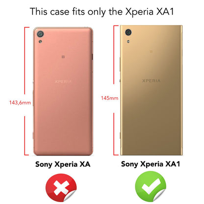 NALIA Silikonhülle für Sony Xperia XA1 – Rutschfest & Matt – VORTEX (Gebürstete Optik & Carbon Design) – Marke aus Berlin