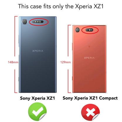 Sony Xperia XZ1 Hülle Flipcase von NALIA, Slim Kickstand Handyhülle Schutz