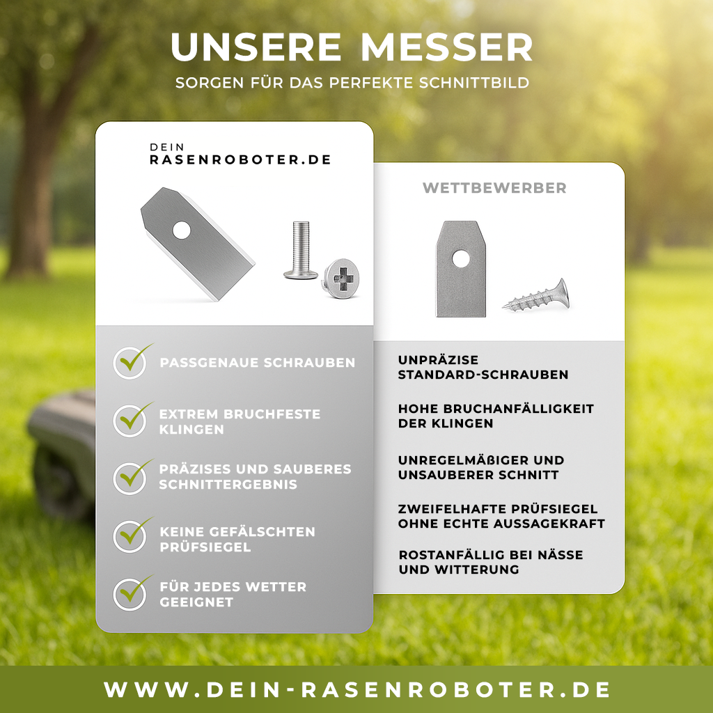 Ersatzmesser für Yardforce Mowbest 400 & 805 | Edelstahl 0,75mm