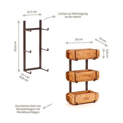 Set: 6 brick molds with 2 stands