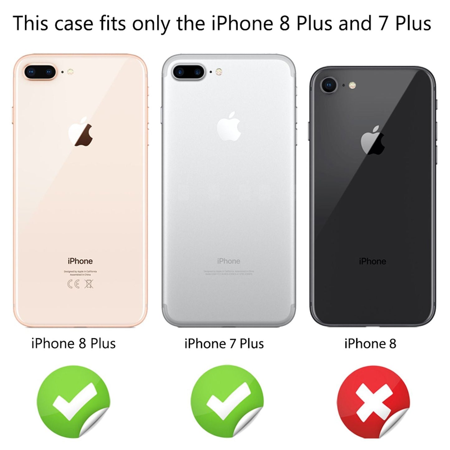 NALIA Hülle für iPhone 8 Plus / 7 Plus, Slim Handyhülle Case Cover Carbon Look