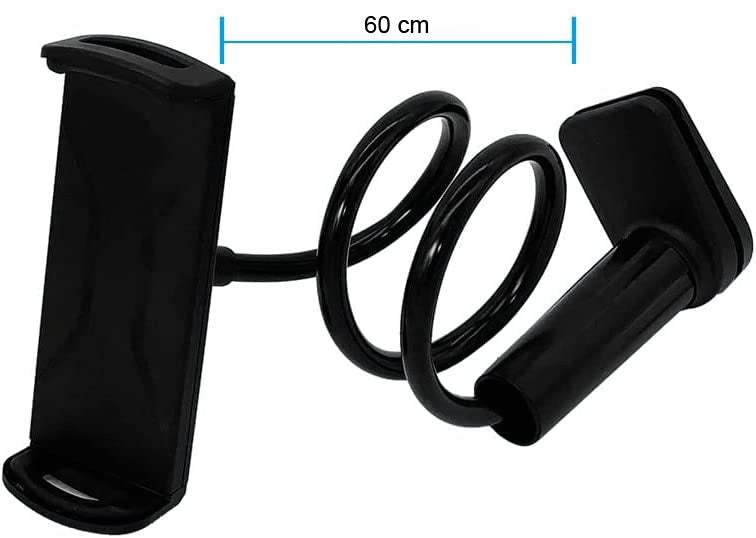 SYSTEM-S Tischhalterung 360° Schwanenhals flexibel Ständer für Tablet Smartphone Schwarz