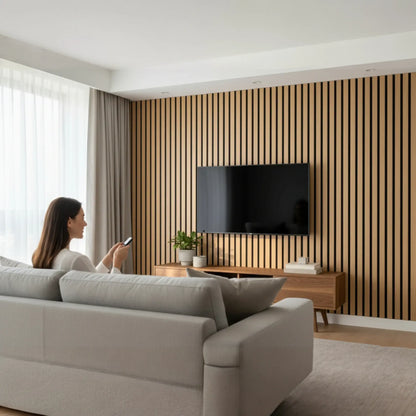 Akustikpaneel Wandpaneel Holz 60x30 4 Stück Wanddeko Wandvertäfelung Wandverkleidung