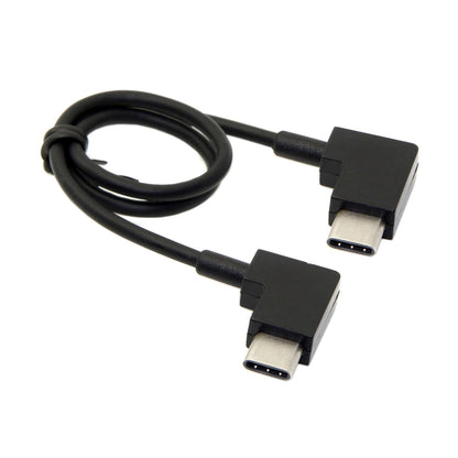 System-S USB cable 3.1 Type C to USB 3.1 Type C 90° angled 30cm