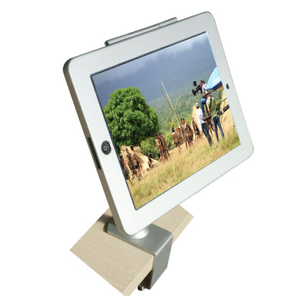 SYSTEM-S pole mount with lock fastening made of metal in grey for iPad Pro 10.5"