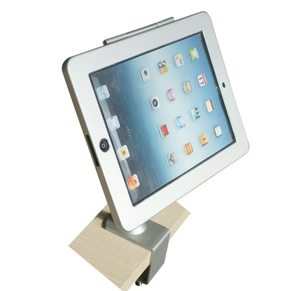 SYSTEM-S pole mount with lock fastening made of metal in grey for iPad Pro 10.5"
