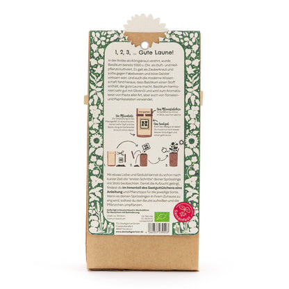 Growing kit – mini garden organic basil
