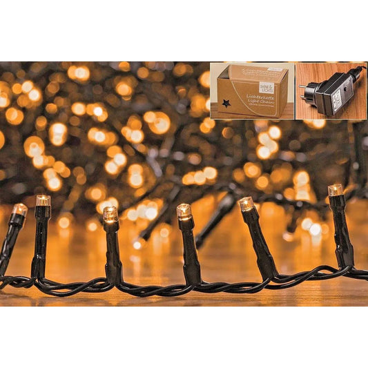 Lichterkette warmweiß 576 LEDs Timer Gartenbeleuchtung innen & außen